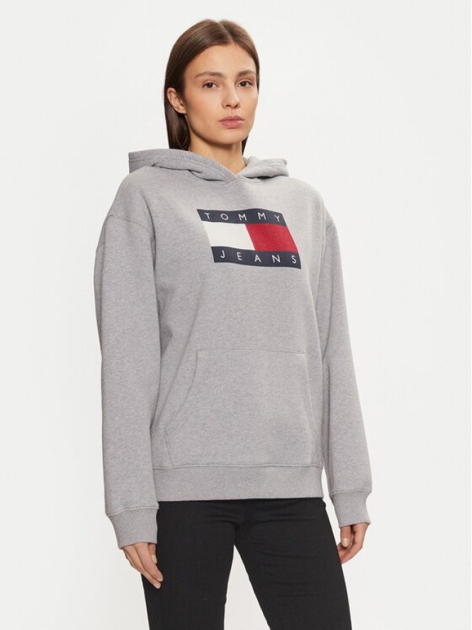 Tommy Jeans Bluza DW0DW19407 Szary Relaxed Fit