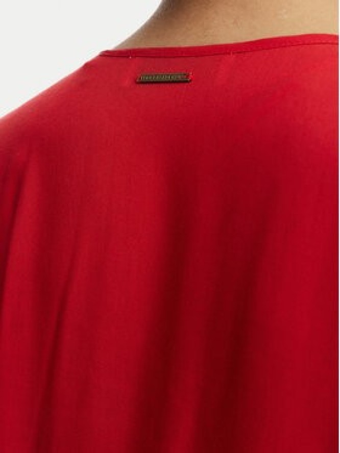 LOLA CASADEMUNT Sukienka letnia LS2616010 Czerwony Relaxed Fit