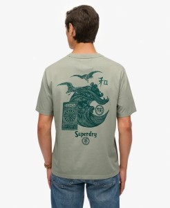superdry Tokyo Narrative Loose T-Shirt z bawełny organicznej – luźny krój