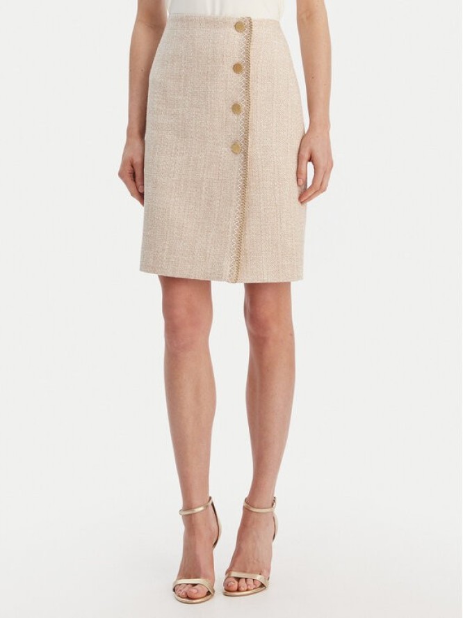 Luisa Spagnoli Spódnica ołówkowa Tanzania 543169 Beżowy Regular Fit