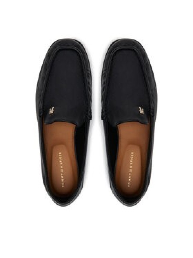Tommy Hilfiger Półbuty Soft Leather Squared Toe Loafer FW0FW08412 Czarny