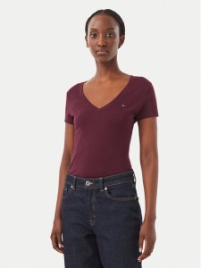 Tommy Jeans T-Shirt DW0DW20458 Fioletowy Slim Fit