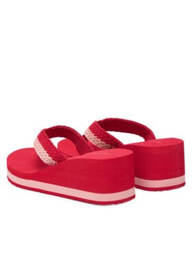 Tommy Hilfiger Japonki Th Wedge Crochet Summer Sandal FW0FW09420 Czerwony