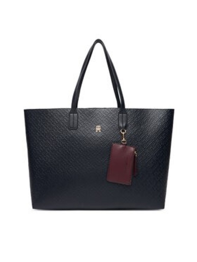 Tommy Hilfiger Torebka Th Icon Tote Mono AW0AW18174 Granatowy