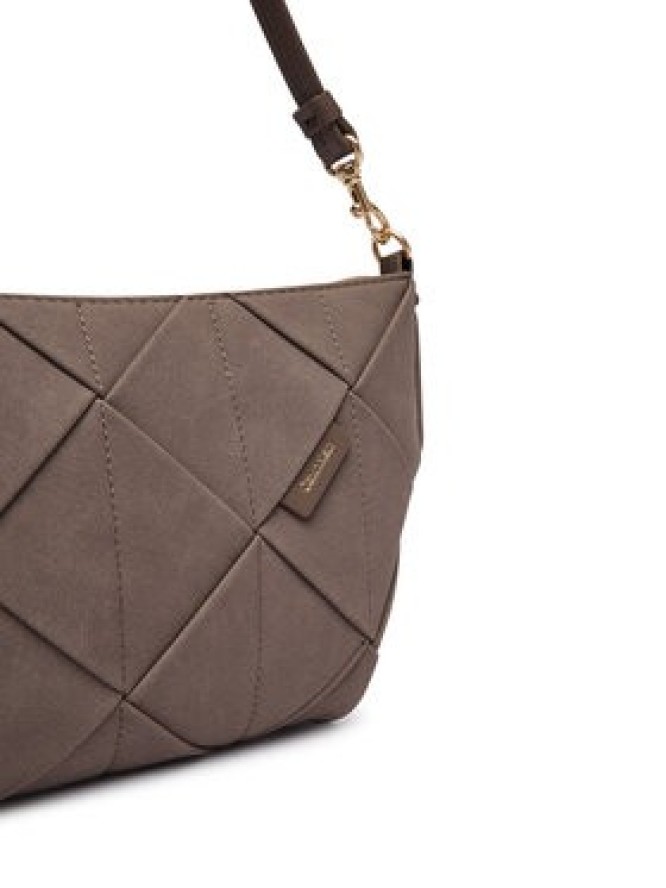 Calvin Klein Torebka Woven Sueded Shoulder Bag LV04F3694G Brązowy