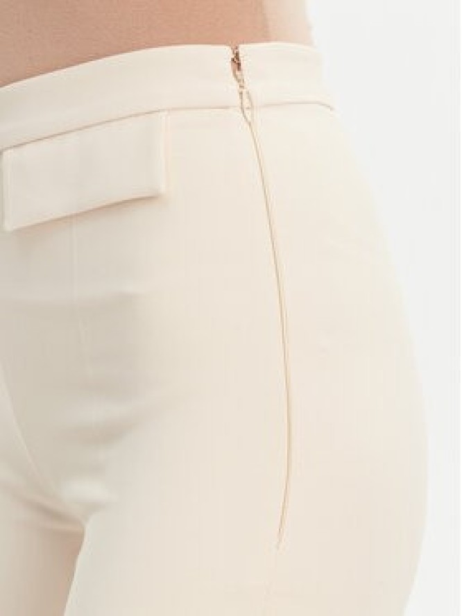 Elisabetta Franchi Spodnie materiałowe PA-077-51E2-V320 Écru Regular Fit