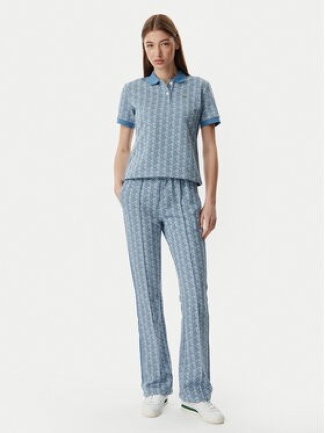 Lacoste Polo DF3364 Niebieski Slim Fit