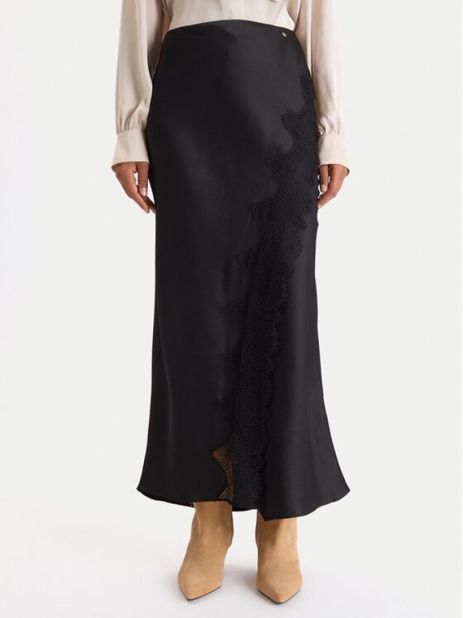 BOSS Spódnica maxi C_Vlace 50548389 Czarny Slim Fit