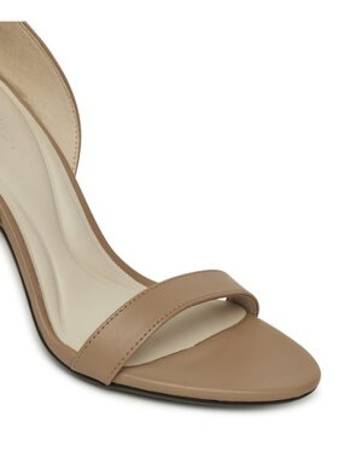 Calvin Klein Sandały Heel Sandal 90 - Lth HW0HW02337 Beżowy