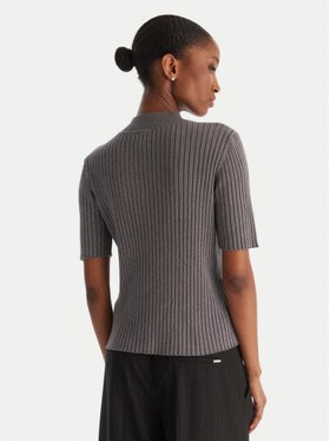 ACCESS FASHION Sweter 54-8046 Szary Slim Fit