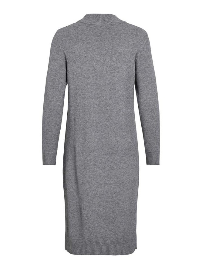 Vila Sukienka dzianinowa w kolorze szarym rozmiar: S