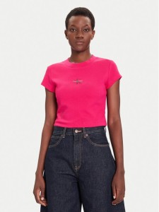 Calvin Klein Jeans T-Shirt LV047AB802 Różowy Regular Fit