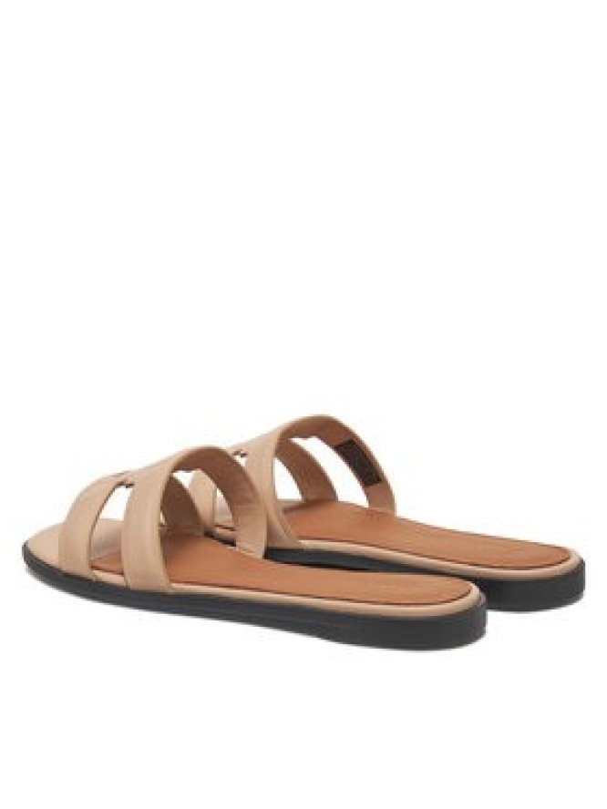 Tommy Hilfiger Klapki Th Logo Strap Mule FW0FW08671 Beżowy