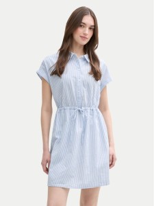 Tom Tailor Denim Sukienka koszulowa 1045766 Niebieski Regular Fit