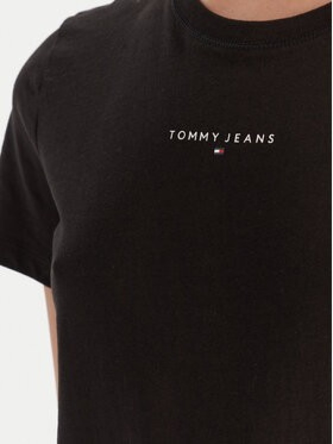 Tommy Jeans T-Shirt Linear DW0DW21964 Czarny Regular Fit