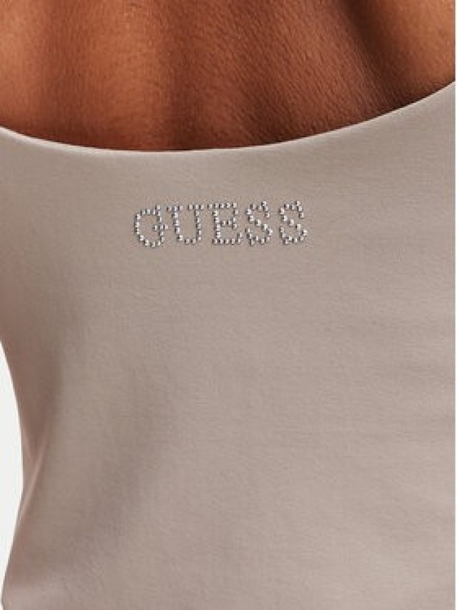 Guess Top V6YP18 K4788 Beżowy ciemny Slim Fit