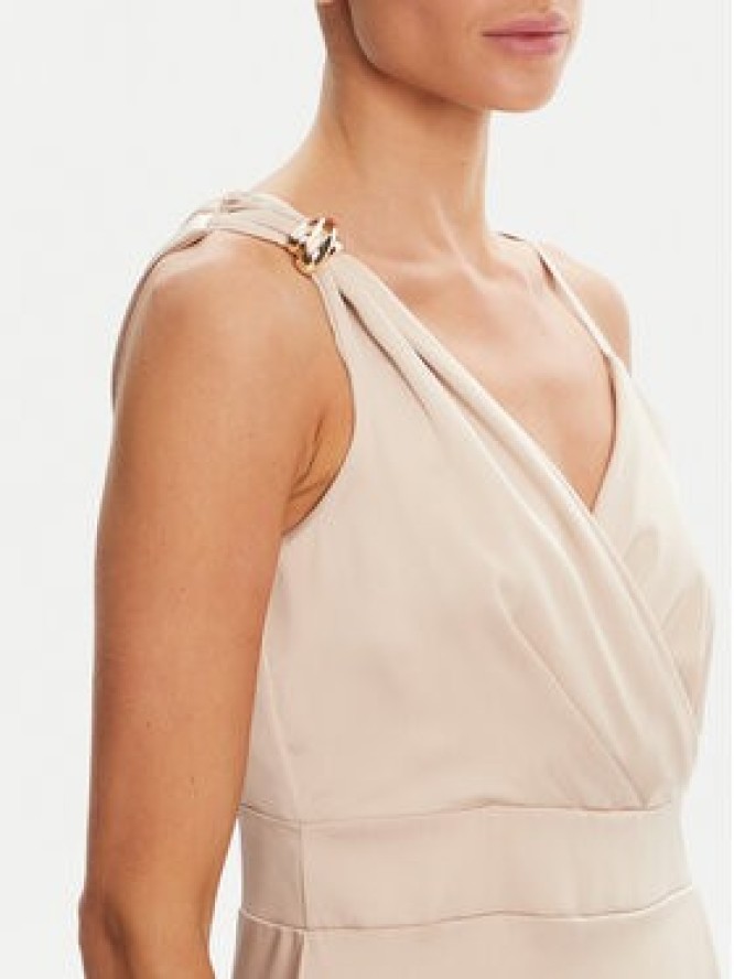 Rinascimento Sukienka wieczorowa CFC0124351003 Beżowy Regular Fit