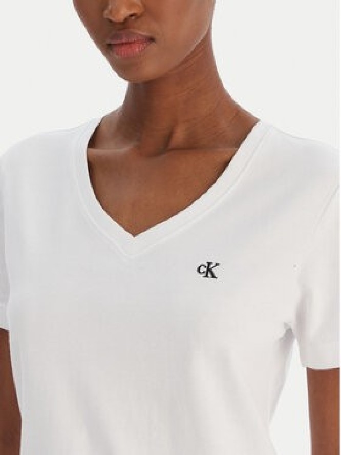 Calvin Klein Jeans T-Shirt Ss Monogram Vnk LV047B205G Biały Regular Fit