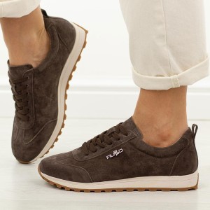 D. Brązowe skórzane półbuty damskie Filippo Dp7557/26