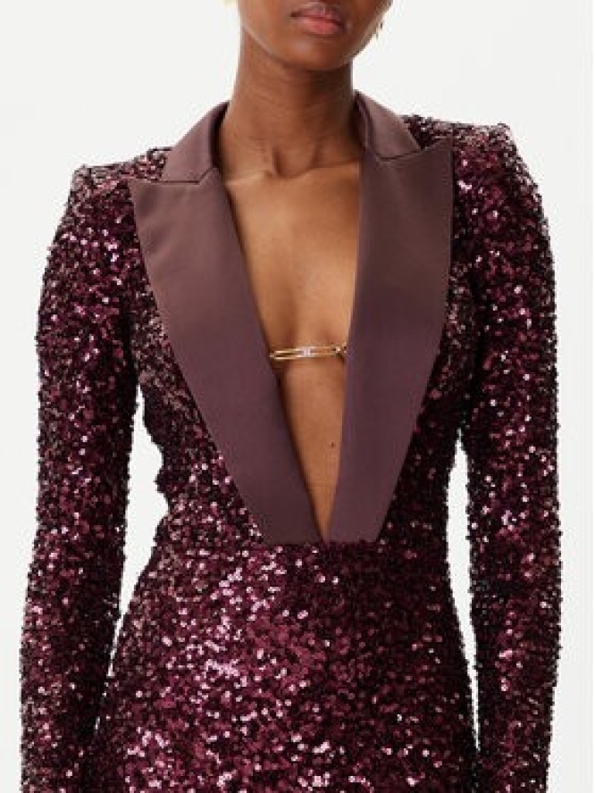 Elisabetta Franchi Sukienka wieczorowa AB-R13-56E2-V860' Bordowy Regular Fit