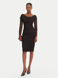 Rinascimento Sukienka koktajlowa CFC0126152003 Czarny Slim Fit