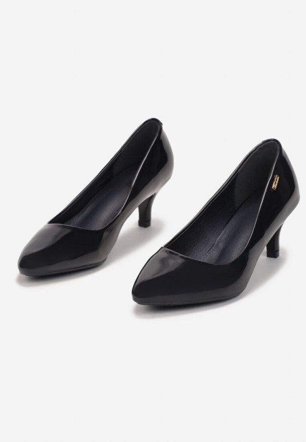 Granatowe Czółenka Ironice