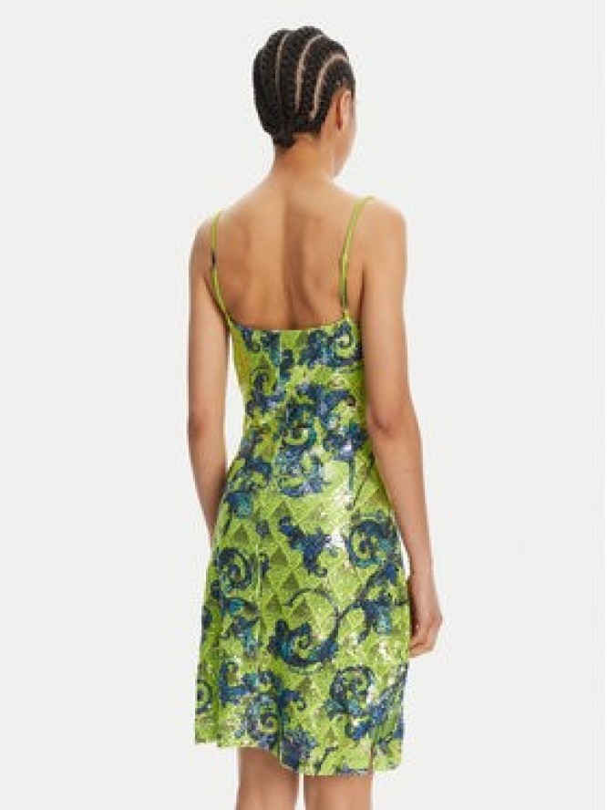 Versace Jeans Couture Sukienka koktajlowa 78HAO9B6 Zielony Slim Fit