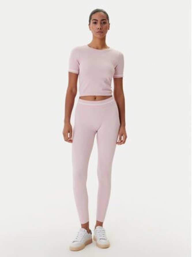 Guess T-Shirt V6RP02 Z4692 Różowy Slim Fit