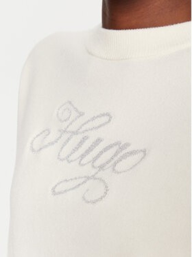 HUGO Sweter Slogix_B 50548145 Beżowy Relaxed Fit