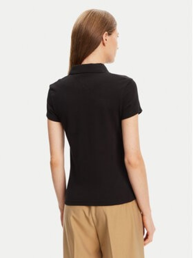 Tommy Hilfiger Polo Gold Button WW0WW45768 Czarny Slim Fit