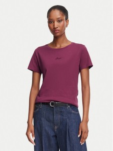 BOSS T-Shirt C_Elove 50554696 Czerwony ciemny Slim Fit