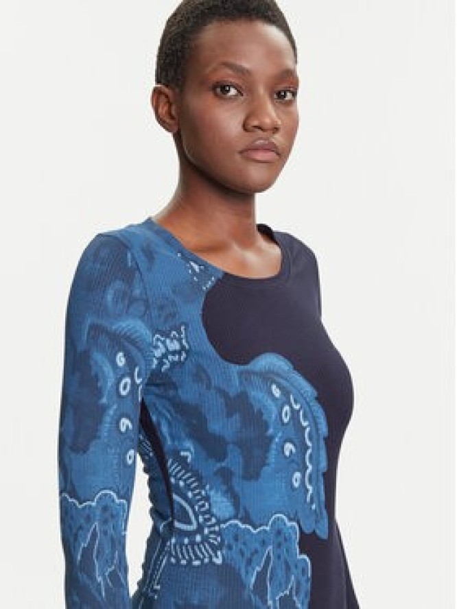 Desigual Sukienka codzienna Limbani 25WWVK31 Granatowy Slim Fit