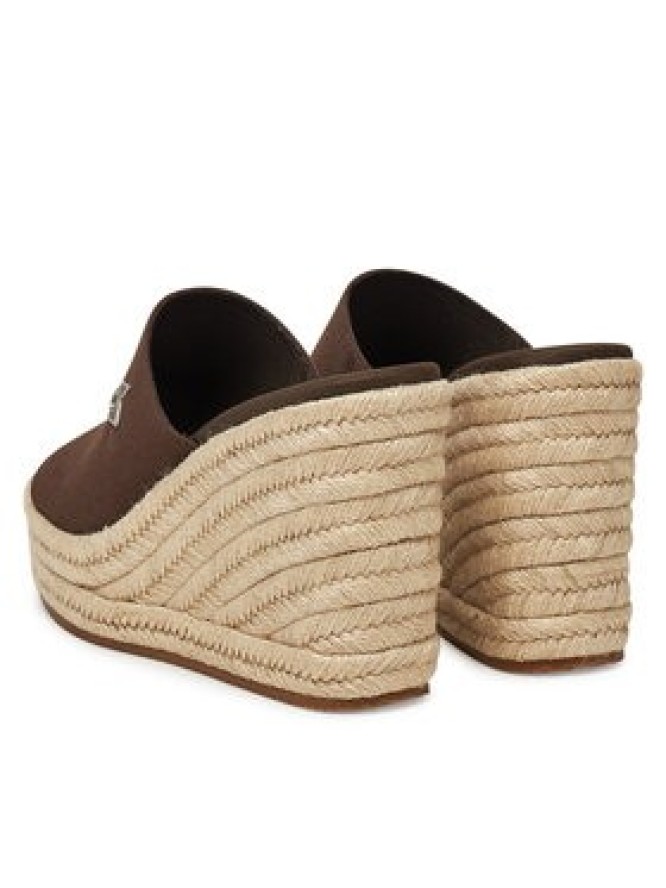 Calvin Klein Klapki Wedge Rope Slide Mg YW0YW01699 Brązowy