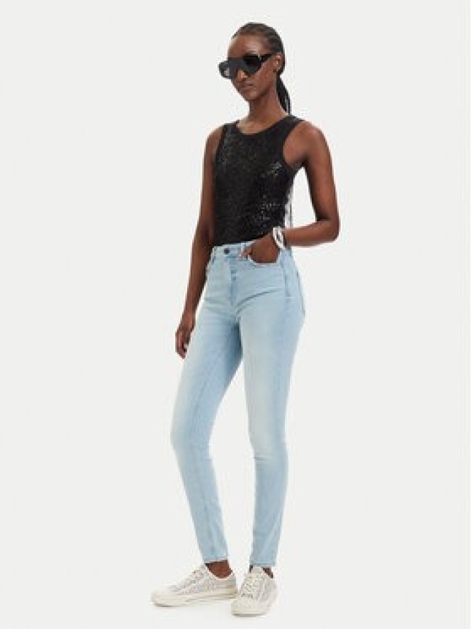 Guess Jeansy W6GA46 D0688 Niebieski Skinny Fit