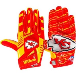 Gants de Football Américain Wilson NFL Kansas City Chiefs Stretch Fit receveur