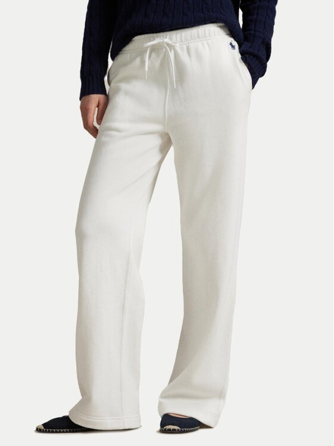 Polo Ralph Lauren Spodnie dresowe 211977959003 Biały Wide Leg