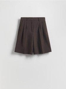 Bermudy z kantem - ciemnobrązowy