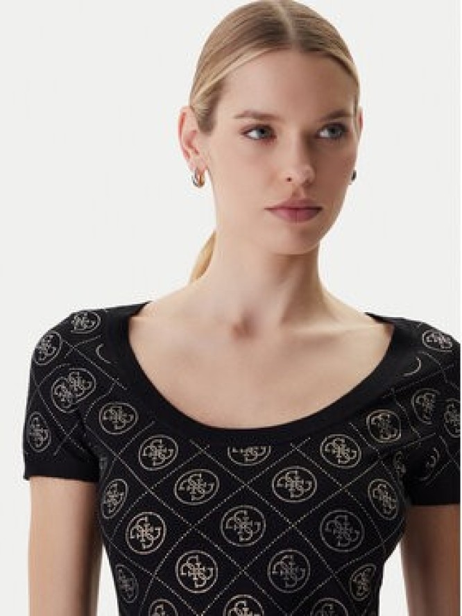 Guess Sukienka dzianinowa W6RK92 Z3JD2 Czarny Regular Fit