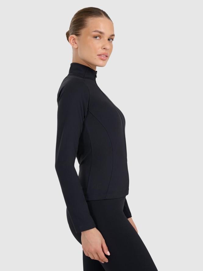 4F Bluza treningowa slim szybkoschnąca damska - czarna M