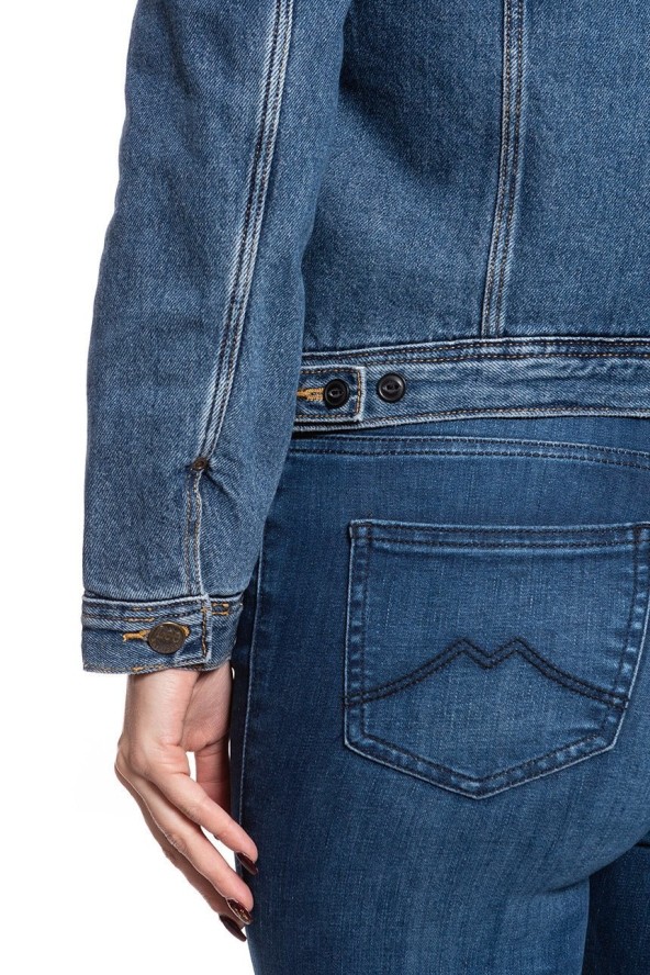 DAMSKA KURTKA ZIMOWA LEE SHERPA RIDER DARK STONEWASH L54VLJ46 112112980