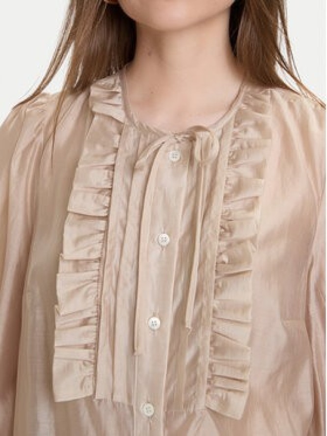 ViCOLO Bluzka TF0256 Beżowy Regular Fit