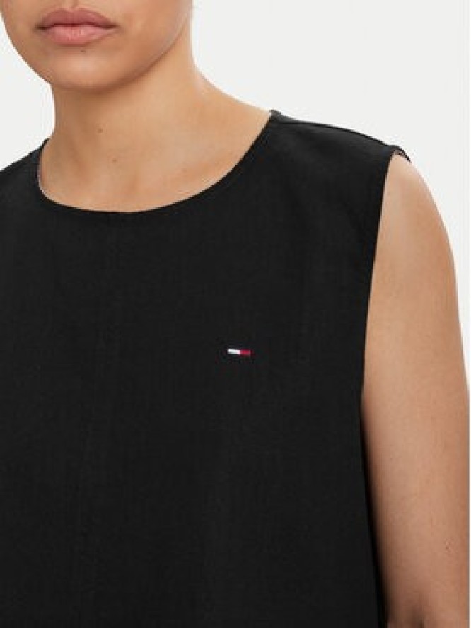 Tommy Jeans Top DW0DW22779 Czarny Regular Fit