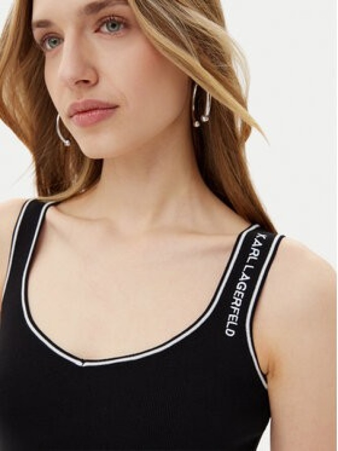 KARL LAGERFELD Sukienka codzienna A2W13018 Czarny Slim Fit