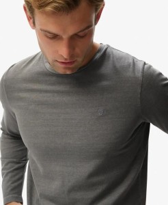 superdry Classic Essential Top – 100% organic cotton, relaxed fit – Sleet Grey