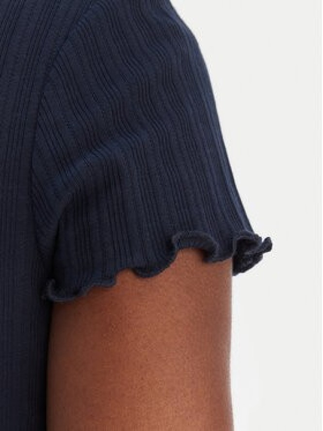 Tommy Jeans T-Shirt Lettuce Edge DW0DW22460 Granatowy Slim Fit