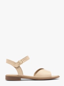 Beżowe sandały damskie na płaskim spodzie