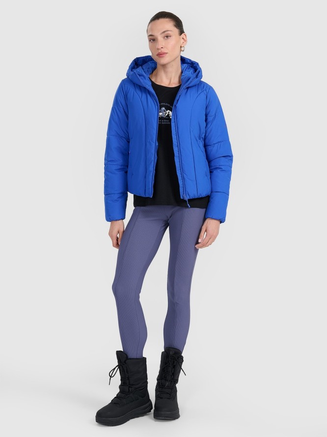 4F Kurtka puchowa z wypełnieniem syntetycznym damska - niebieska XS