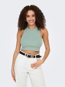 ONLY Top "Vilma" w kolorze turkusowym rozmiar: M