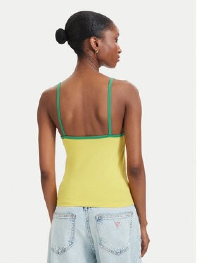Guess Jeans Top W6YP20 K4202 Żółty Slim Fit