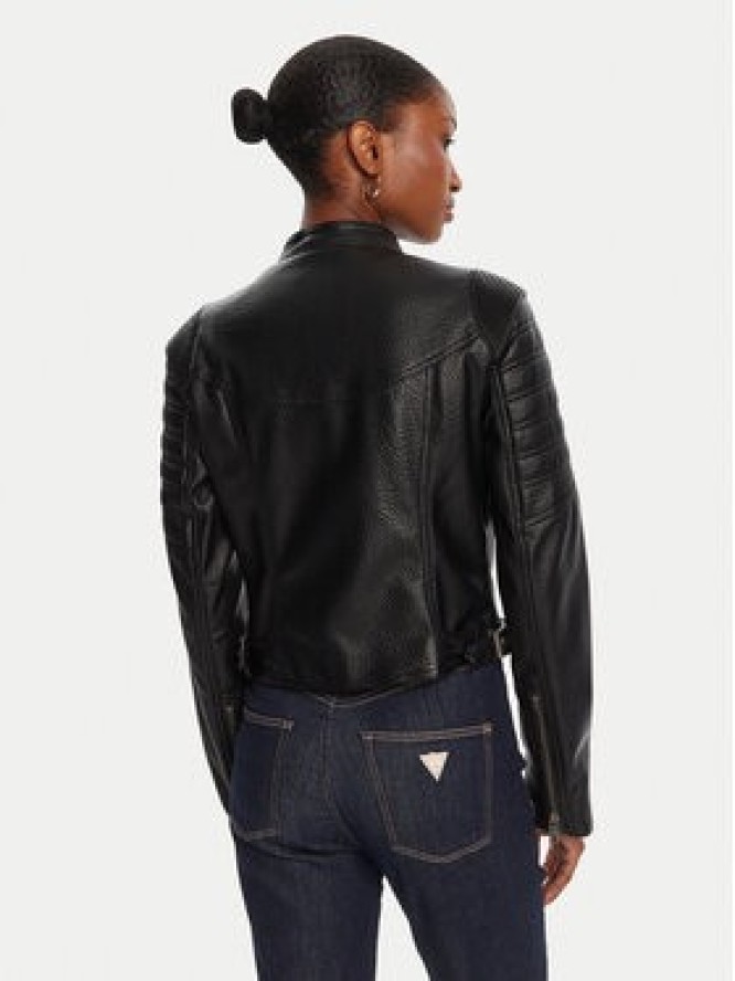 Guess Kurtka z imitacji skóry W5YL19 WHDS0 Czarny Regular Fit